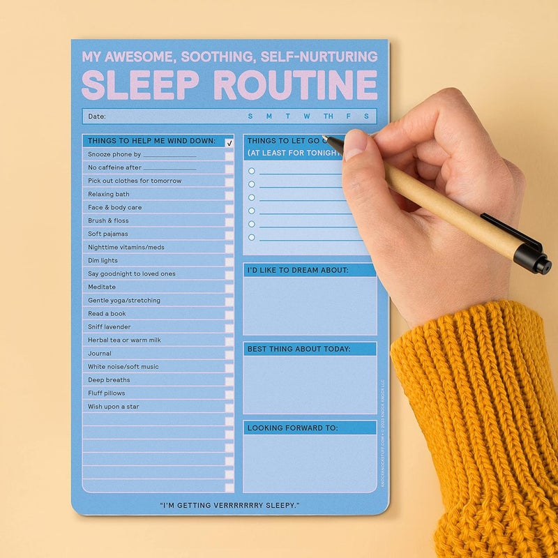 Knock Knock Sleep Routine Pad: My Awesome, Soothing, Self-Nurturing Sleep Tracker & Sleep Checklist, 6 x 9-inches (12639) - Image 5